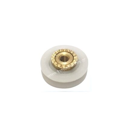 ΡΟΔΑΚΙ ΔΙΧΑΛΑΣ ΚΑΜΠΙΝΑΣ ΜΠΑΝΙΟΥ μονό άνω-κάτω WM019 19mm με ράγα