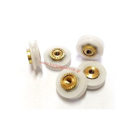 ΡΟΔΑΚΙ ΔΙΧΑΛΑΣ ΚΑΜΠΙΝΑΣ ΜΠΑΝΙΟΥ μονό άνω-κάτω WM019 19mm με ράγα