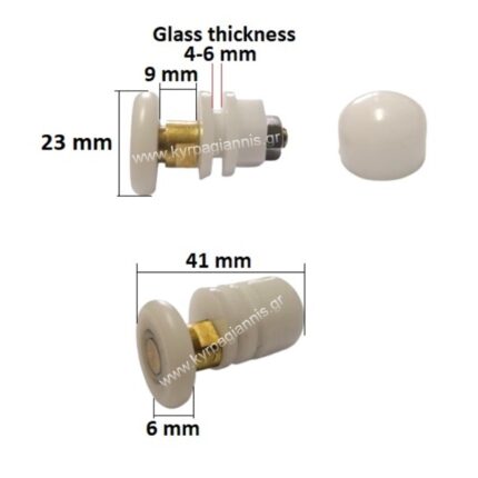 ΑΝΤΑΛΛΑΚΤΙΚΟ ΡΟΔΑΚΙ ΚΑΜΠΙΝΑΣ μπάνιου ΕΚΚΕΝΤΡΟ HS005 μονό 23mm