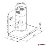 ΑΠΟΡΡΟΦΗΤΗΡΑΣ AGILO 90cm PYRAMIS τοίχου