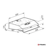 ΑΠΟΡΡΟΦΗΤΗΡΑΣ ΑΠΛΟΣ 60cm ESSENTIAL PYRAMIS λευκός