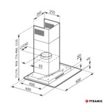 ΑΠΟΡΡΟΦΗΤΗΡΑΣ τζάκι CIELO 60cm PREMIUM PYRAMIS τοίχου