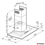 ΑΠΟΡΡΟΦΗΤΗΡΑΣ τζάκι CIELO 90cm PREMIUM PYRAMIS τοίχου