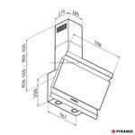 ΑΠΟΡΡΟΦΗΤΗΡΑΣ ELEGANTO 60cm PYRAMIS τοίχου