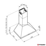 ΑΠΟΡΡΟΦΗΤΗΡΑΣ ΚΑΜΙΝΑΔΑ ΤΕΤΡΑΓΩΝΗ PLUS 60cm pyramis