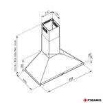 ΑΠΟΡΡΟΦΗΤΗΡΑΣ ΚΑΜΙΝΑΔΑ ΤΕΤΡΑΓΩΝΗ PLUS 90cm pyramis