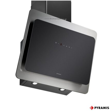 ΑΠΟΡΡΟΦΗΤΗΡΑΣ ΚΑΜΙΝΑΔΑ VETRIO black 60cm τοίχου PYRAMIS