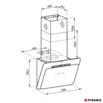 ΑΠΟΡΡΟΦΗΤΗΡΑΣ ΚΑΜΙΝΑΔΑ VETRIO grey 60cm τοίχου PYRAMIS