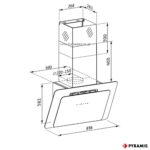 ΑΠΟΡΡΟΦΗΤΗΡΑΣ ΚΑΜΙΝΑΔΑ VETRIO grey 90cm τοίχου PYRAMIS