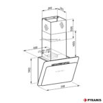 ΑΠΟΡΡΟΦΗΤΗΡΑΣ VETRIO white 60cm τοίχου PYRAMIS