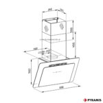 ΑΠΟΡΡΟΦΗΤΗΡΑΣ VETRIO white 90cm τοίχου PYRAMIS