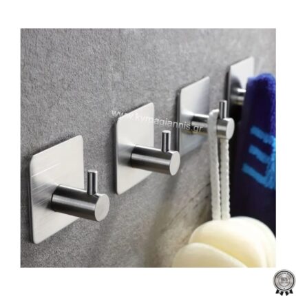 ΑΓΓΙΣΤΡΟ ΜΠΑΝΙΟΥ μονό TREND CHROME stainless steel αυτοκόλλητο