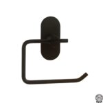 ΧΑΡΤΟΘΗΚΗ ΜΠΑΝΙΟΥ KASSANDRA black αυτοκόλλητη stainless steel