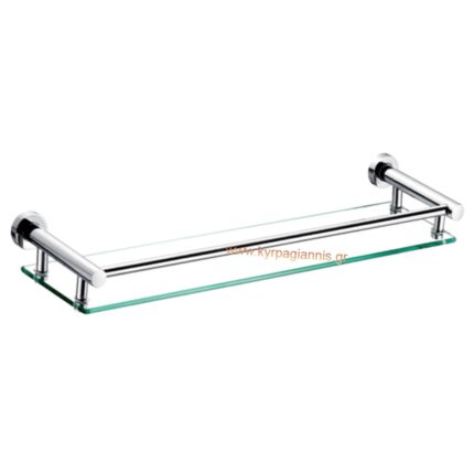 ΕΤΑΖΕΡΑ ΜΠΑΝΙΟΥ ΓΥΑΛΙΝΗ BRENDA 57,5cm stainless steel