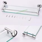 ΕΤΑΖΕΡΑ ΜΠΑΝΙΟΥ ΓΥΑΛΙΝΗ BRENDA 57,5cm stainless steel