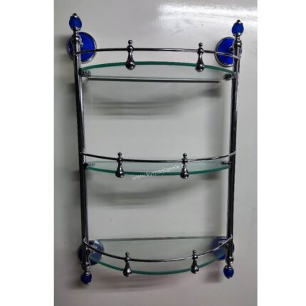 ΑΞΕΣΟΥΑΡ ΜΠΑΝΙΟΥ ΕΤΑΖΕΡΑ 3πλή γυάλινη ΣΑΝΤΟΡΙΝΗ μπλε