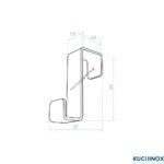 ΚΡΕΜΑΣΤΡΑ 2τμχ πόρτας πάγκου(HGH_912M) ανοξείδωτο ατσάλι