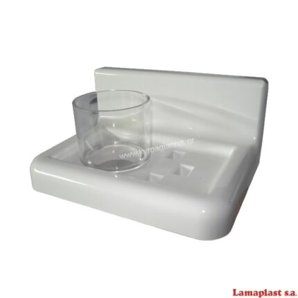 ΑΞΕΣΟΥΑΡ ΜΠΑΝΙΟΥ ΠΟΤΗΡΟΘΗΚΗ μονή πλαστική ΑΡΜΟΝΙΑ λευκή