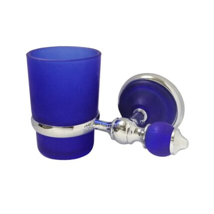 ΑΞΕΣΟΥΑΡ ΜΠΑΝΙΟΥ ΠΟΤΗΡΟΘΗΚΗ μονή γυάλινη ΣΑΝΤΟΡΙΝΗ μπλε