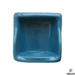 ΑΞΕΣΟΥΑΡ ΜΠΑΝΙΟΥ ΣΑΠΟΥΝΟΘΗΚΗ πορσελάνινη ημιεντοιχισμού πετρόλ