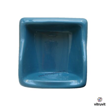 ΑΞΕΣΟΥΑΡ ΜΠΑΝΙΟΥ ΣΑΠΟΥΝΟΘΗΚΗ πορσελάνινη ημιεντοιχισμού πετρόλ