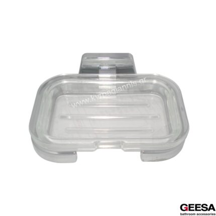 Αξεσουάρ μπάνιου ΣΑΠΟΥΝΟΘΗΚΗ GEESA ΓΥΑΛΙΝΗ χρωμέ