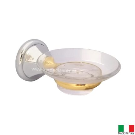 ΑΞΕΣΟΥΑΡ ΜΠΑΝΙΟΥ ΣΑΠΟΥΝΟΘΗΚΗ ΓΥΑΛΙΝΗ χρωμέ-χρυσό CLASSIC