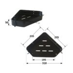 ΣΠΟΓΓΟΘΗΚΗ ΜΠΑΝΙΟΥ μονή ΓΩΝΙΑΚΗ CORNER black stainless steel