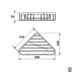 ΡΑΦΙΕΡΑ ΣΠΟΓΓΟΘΗΚΗ ΜΠΑΝΙΟΥ μονή ΓΩΝΙΑΚΗ CORNER CHROME stainless steel