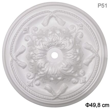 ΔΙΑΚΟΣΜΗΤΙΚΗ ΡΟΖΕΤΑ ΟΡΟΦΗΣ P51 Φ49,8 πολυστερίνης