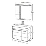 ΕΠΙΠΛΟ ΜΠΑΝΙΟΥ CRETA new 80 κόντρα πλακέ