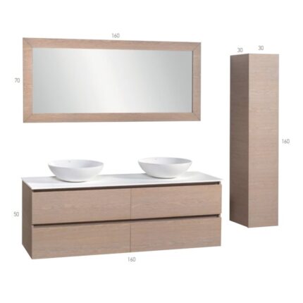 ΕΠΙΠΛΟ ΜΠΑΝΙΟΥ DOUBLE 160 κόντρα πλακέ