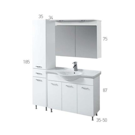 ΕΠΙΠΛΟ ΜΠΑΝΙΟΥ ECONOMY 1,00 mdf