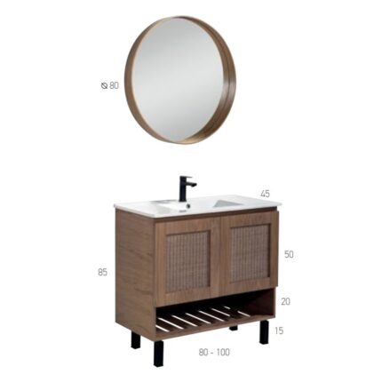 ΕΠΙΠΛΟ ΜΠΑΝΙΟΥ ΛΥΔΙΑ 80 κόντρα πλακέ