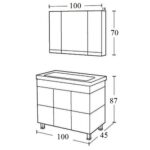 ΕΠΙΠΛΟ ΜΠΑΝΙΟΥ ΛΥΡΑ 100 mdf