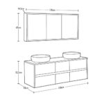 ΕΠΙΠΛΟ ΜΠΑΝΙΟΥ NOVA 150 δρυς