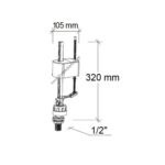 ΦΛΟΤΕΡ ΒΥΘΟΥ κάθετο 1/2" με λάστιχα