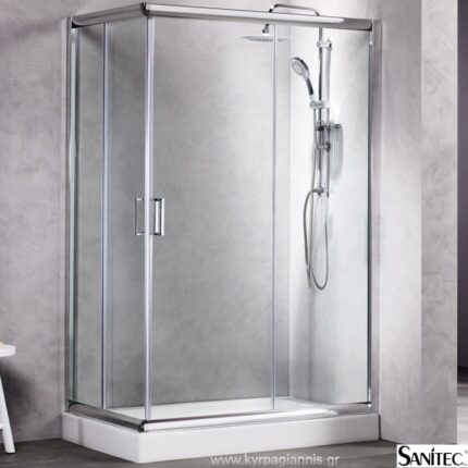 ΚΑΜΠΙΝΑ AS9080 90x80x180 παραλληλόγραμμης ντουζιέρας