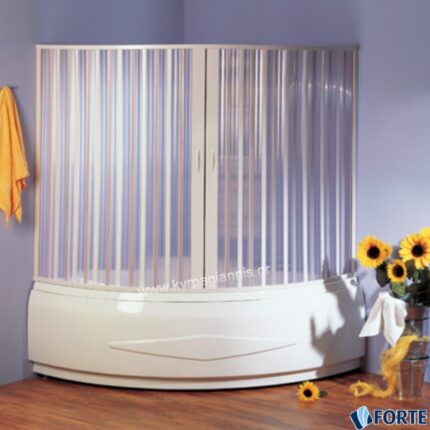 ΚΑΜΠΙΝΑ ΓΩΝΙΑΚΗΣ ΜΠΑΝΙΕΡΑΣ HIDRA VASCA 150x150x150 τοίχο-τοίχο ακρυλική φυσούνα