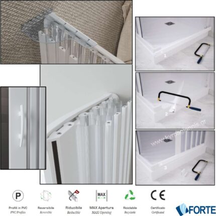 ΚΑΜΠΙΝΑ ΓΩΝΙΑΚΗΣ ΜΠΑΝΙΕΡΑΣ HIDRA VASCA 150x150x150 τοίχο-τοίχο ακρυλική φυσούνα