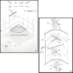 ΚΑΜΠΙΝΑ ΓΩΝΙΑΚΗΣ ΝΤΟΥΖΙΕΡΑΣ JULIA 80x80x175 inox ρίγες αμμοβολής κρυστάλλινη