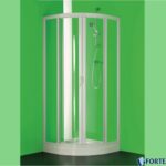 ΚΑΜΠΙΝΑ ΝΤΟΥΖΙΕΡΑΣ PONTE 75x75x185 inox σαγρέ FORTE Κρυστάλλινη