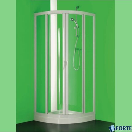 ΚΑΜΠΙΝΑ ΝΤΟΥΖΙΕΡΑΣ PONTE 75x75x185 inox σαγρέ FORTE Κρυστάλλινη