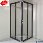 ΚΑΜΠΙΝΑ ΝΤΟΥΖΙΕΡΑΣ VELA 90x90x185 FORTE Κρυστάλλινη (Wenge-Διάφανο)