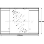 ΚΑΘΡΕΠΤΗΣ ΜΠΑΝΙΟΥ 85x60 mdf ΑΠΛΟΣ