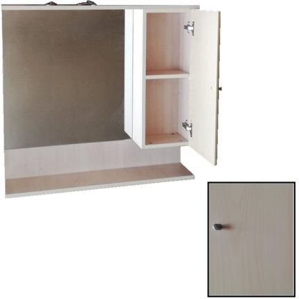 ΚΑΘΡΕΠΤΗΣ ΜΠΑΝΙΟΥ ΞΥΛΙΝΟΣ mdf ΓΙΑΣΕΝΙΤ 85x80 ΦΥΣΙΚΟ