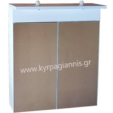 ΚΑΘΡΕΠΤΗΣ ΜΠΑΝΙΟΥ ΞΥΛΙΝΟΣ ΚΟΝΤΕΣΣΑ mdf ΓΙΑΣΕΝΙΤ 70x60 ΛΕΥΚΟΣ
