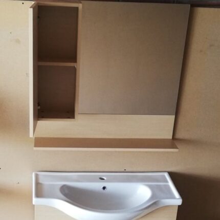 ΚΑΘΡΕΠΤΗΣ ΜΠΑΝΙΟΥ ΞΥΛΙΝΟΣ mdf ΓΙΑΣΕΝΙΤ 85x80 ΣΗΜΙΔΑ (χωρίς φωτισμό)