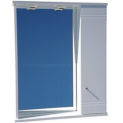 ΚΑΘΡΕΠΤΗΣ 85x70 ΔΕΞΙ με ντουλάπι mdf λευκό