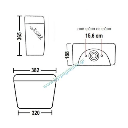 ΚΑΖΑΝΑΚΙ λεκάνης KRONOS πορσελάνινο